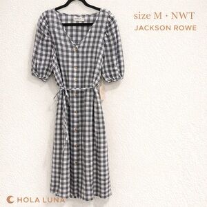 JACKSON ROWE GINGHAM MAXI DRESS